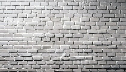 Canvas Print - white brick wall background, AI generated