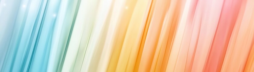 Poster - A modern abstract illustration featuring hue stripes in gradient tones, stylish and symmetrical with a balanced flow and ample copy space.