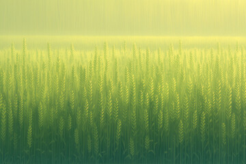 a serene gradient field of wheat with soft greens blending into warm sunlight