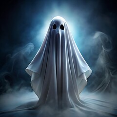 Watercolor white cloth ghost
