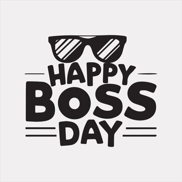 Boss's Day Vector silhouette illustration icon on a white background