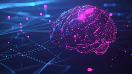 Poster - The cartoon neurons are copied over the space background in this stock image.