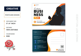  Modern Elegant Minimal Business Postcard Design and Template