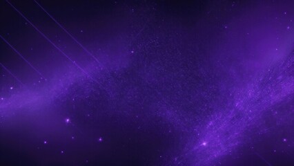 Wall Mural - Abstract dark Purple digital background with sparkling blue light particles form into lines