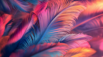 Wall Mural - Fancy feathers. close up. Generative AI