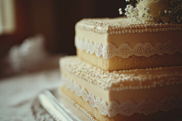 Wall Mural - Square Wedding Cake