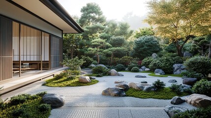 Canvas Print - The tranquility of a Japanese garden