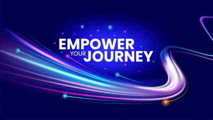 Empower your journey with cutting-edge, high-tech background, perfect for tech events, conferences, and exhibitions. Abstract, futuristic design represents innovation and progress in the world of tech