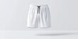 © JP STUDIO LAB - 3D rendering of mens swimming shorts template, isolated on a white background, showcasing a sleek and modern design