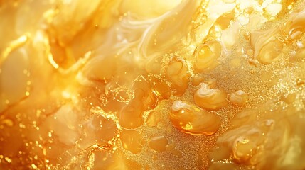 Leinwandbilder - Abstract gold alcohol ink background hand painted liquid ink gold splashes effect : Generative AI