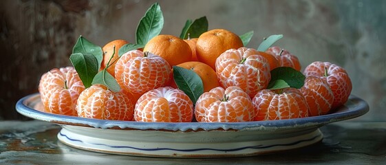 Wall Mural - a bowl of oranges. 