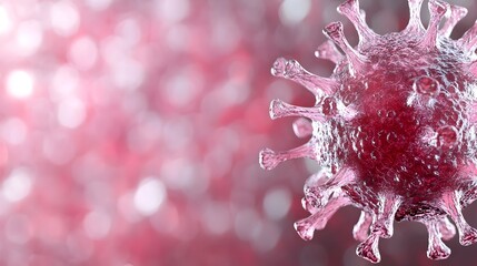 Aufkleber - conceptual close up view of a monkeypox virus cell with detailed textures and a muted clinical gradi