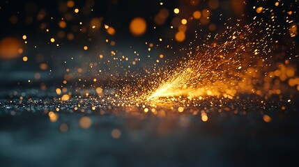 Poster - Talented Emerging Female Artist Uses an Disc Grinder to Make an Abstract Brutal Metal Sculpture that Reflects the Present Moment Beautiful Tomboy Fabricator Creating Modern Steel Art : Generative AI