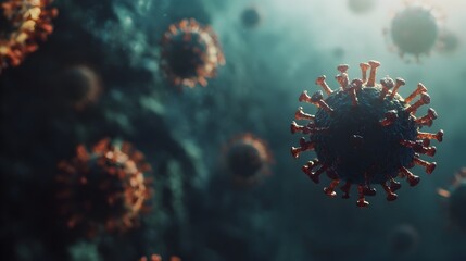Aufkleber - conceptual digital visualizing the transmission of the monkeypox virus from animals to humans highli