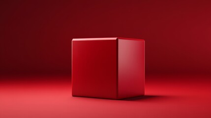 A red box is sitting on a red background