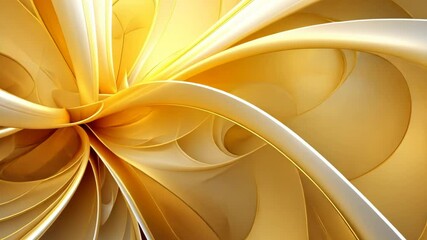 Wall Mural - yellow wave fractal line geometry abstract background illustration, minimal geometric pattern, dynam