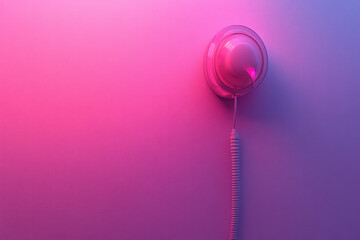 Poster - A wiretap device, isolated on a pastel lavender background, representing the interception of communications,
