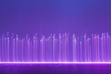 Poster - purple neon light lines on dark background, abstract tech