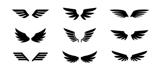 Wall Mural - wing vector. wing icon set. collection wings badges. wing logo vector illustration.