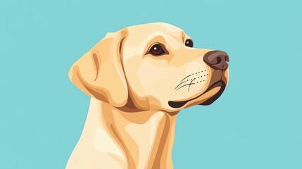 Sticker - Bright dog portrait art blends modern style with fun colors, creating a joyful vibe that brings charm to any space.