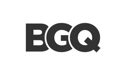 Poster - BGQ logo design template with strong and modern bold text. Initial based vector logotype featuring simple and minimal typography. Trendy company identity.