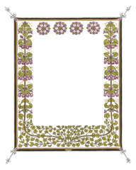 Sticker - Frame png art nouveau floral print, remixed from artworks by Gerrit Willem Dijsselhof