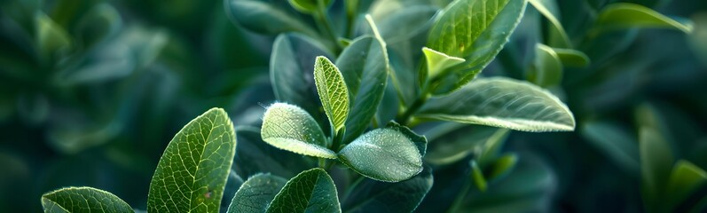 Canvas Print - Green leaves of blueberry. 