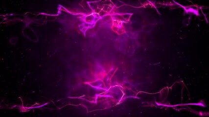 Wall Mural - strike four magenta, purple plasma and particles streams on alpha channel background, looped background