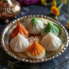 Wall Mural - Indian sweets called modak basically made in lord ganesha festival