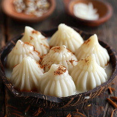 Wall Mural - Indian sweets called modak basically made in lord ganesha festival