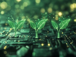 Tech plant growth  merging nature and technology to drive sustainable innovation