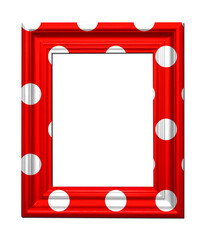 Poster - Polka dot photo frame mockup