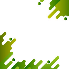 Wall Mural - Green fluid background frame design element