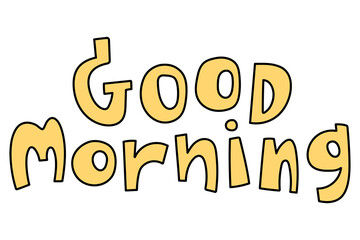 Leinwandbilder - Good morning word design element