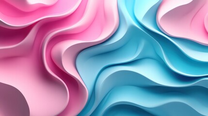 Poster - Abstract Wavy Pink and Blue Background