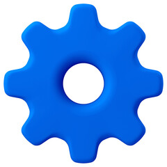 Poster - Mechanical gear png 3D sticker icon, transparent background