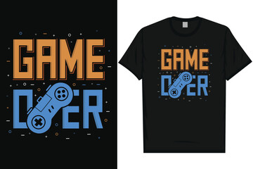 Canvas Print - Best gaming game lovers typography graphics tshirt design