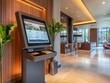 © Mikki Orso - Efficient hotel self service kiosk with clear instructions displayed on high resolution screen