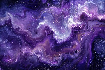 Wall Mural - A purple and white swirl of paint that looks like a galaxy