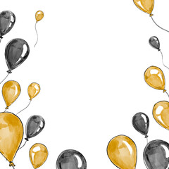 Poster - Balloon png border frame with transparent background