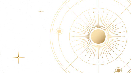 Wall Mural - Celestial sun png background, gold aesthetic galaxy illustration transparent design