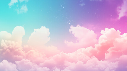 Wall Mural - Rainbow clouds graphic background wallpaper