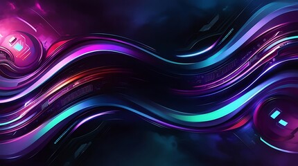 Wall Mural - Abstract gaming background. Generative Ai.