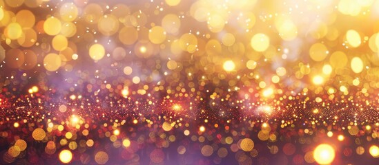 Poster - golden glitter festive background featuring bokeh lights concept of celebration for new year. copy s
