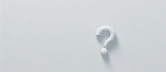 Poster - Question mark design featuring copyspace on a white background