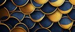 © Peerarut - Sleek Thai modern pattern background in gold and navy, combining contemporary style with cultural elegance