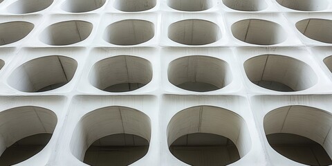 Poster - abstract architectural pattern with circular openings