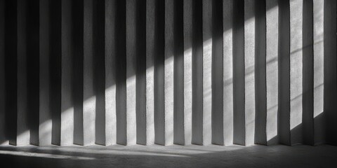 Poster - Abstract Light and Shadow on a Concrete Wall