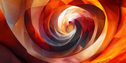 Poster - art abstract shapes background, ai generated