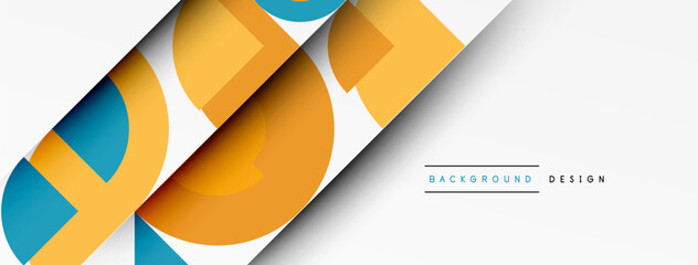 Aufkleber - Modern geometrical abstract background - circles. Business or technology presentation design
